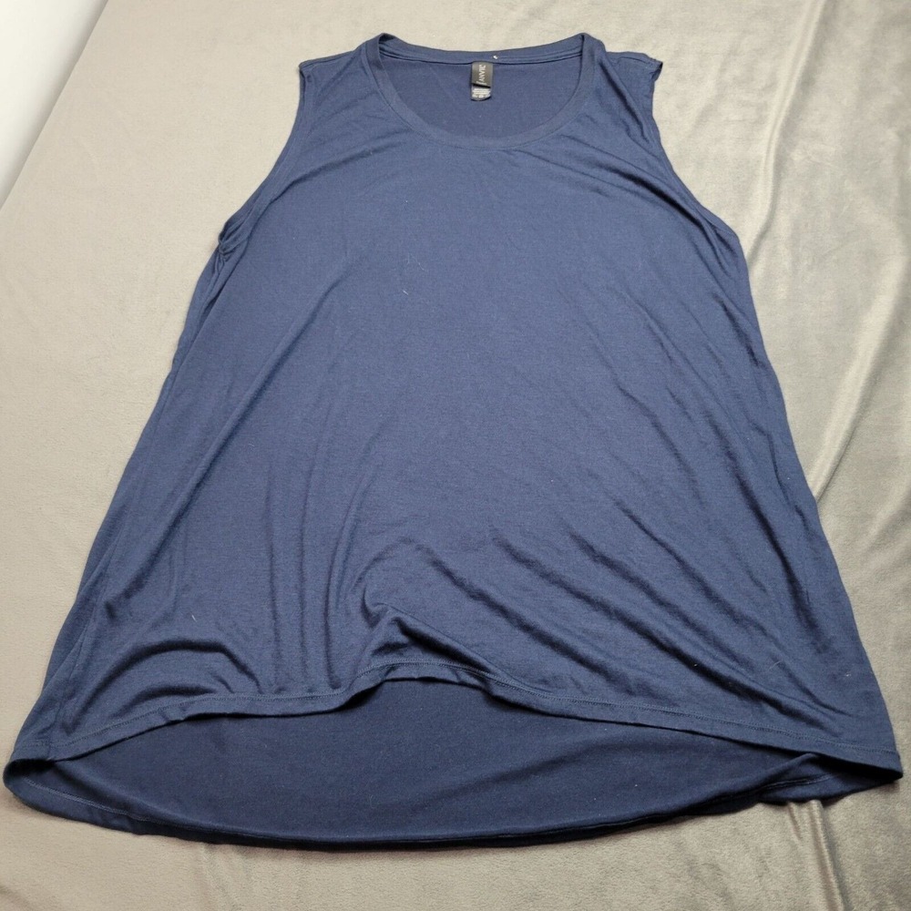 Anvil Womens Navy Blue Tank Top 2XL Polyester & Rayon